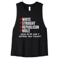 White Male How Can I Offend You Women's Racerback Cropped Tank