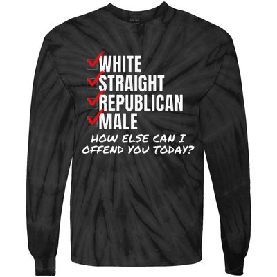 White Male How Can I Offend You Tie-Dye Long Sleeve Shirt