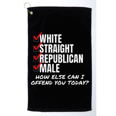 White Male How Can I Offend You Platinum Collection Golf Towel