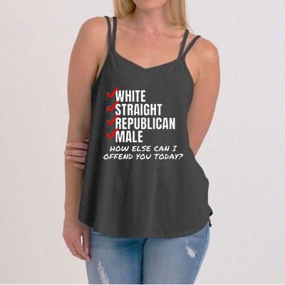 White Male How Can I Offend You Women's Strappy Tank