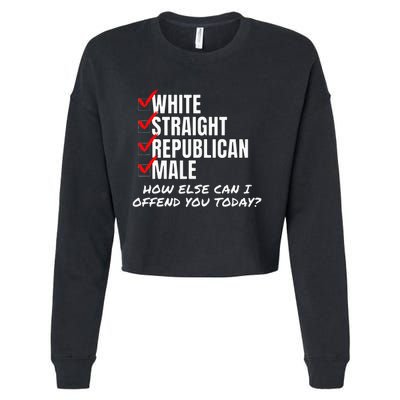 White Male How Can I Offend You Cropped Pullover Crew