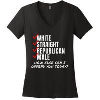 White Male How Can I Offend You Women's V-Neck T-Shirt