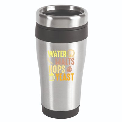 Water Malts Hops Yeast Beer Brewing Ingredients Gift 16oz Travel Tumbler