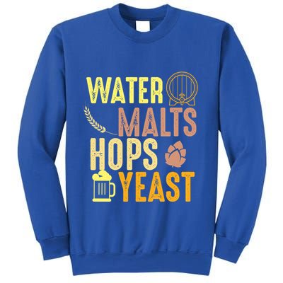 Water Malts Hops Yeast Beer Brewing Ingredients Gift Sweatshirt