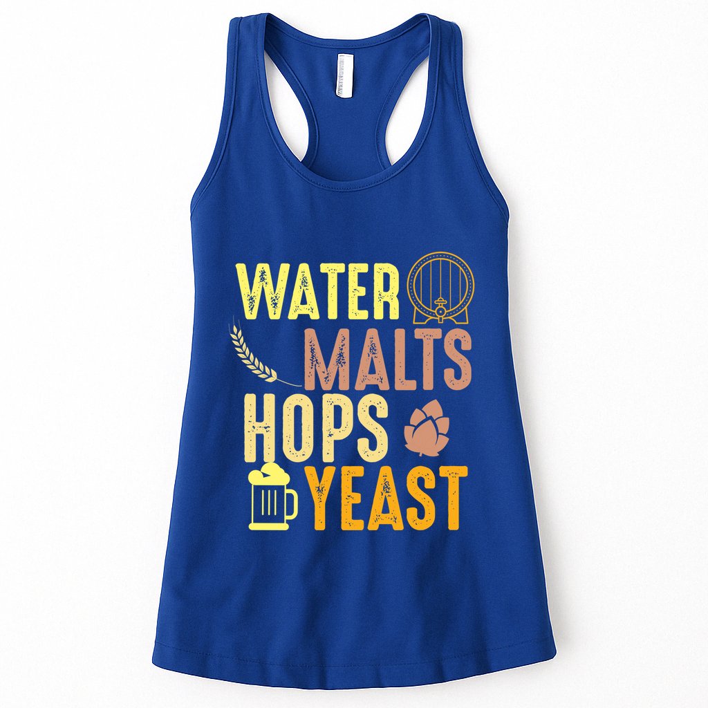Water Malts Hops Yeast Beer Brewing Ingredients Gift Womens Tank Top