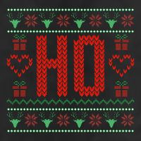 Where My Ho's At Ugly Christmas Sweater Couples Matching Adult Drive Performance Visor