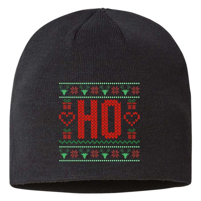 Where My Ho's At Ugly Christmas Sweater Couples Matching Sustainable Beanie