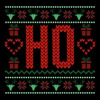 Where My Ho's At Ugly Christmas Sweater Couples Matching Magnet