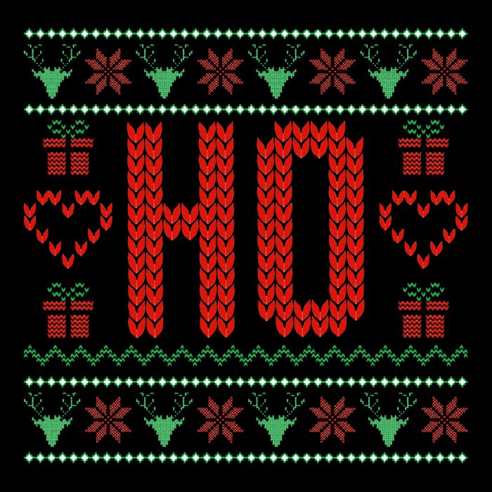 Where My Ho's At Ugly Christmas Sweater Couples Matching Magnet