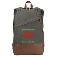 Where My Ho's At Ugly Christmas Sweater Couples Matching Cotton Canvas Backpack