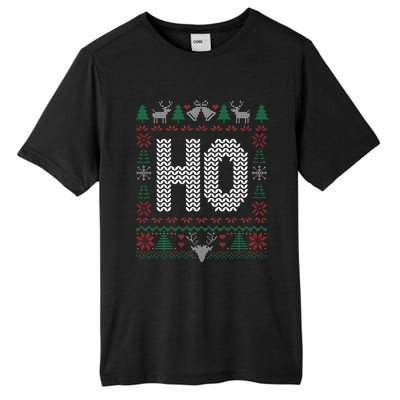 Where My Ho's At Ho Matching Couple Christmas Ugly Sweater  Tall Fusion ChromaSoft Performance T-Shirt