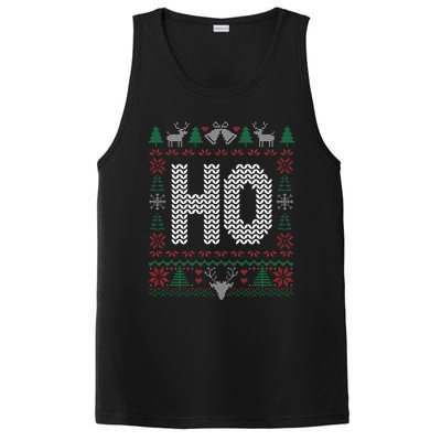 Where My Ho's At Ho Matching Couple Christmas Ugly Sweater  PosiCharge Competitor Tank