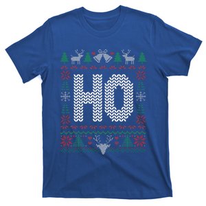 Where My Ho's At Ho Matching Couple Christmas Ugly Sweater  T-Shirt