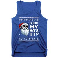 Where My Ho's At Ho Matching Couple Santa Ugly Christmas Great Gift Tank Top