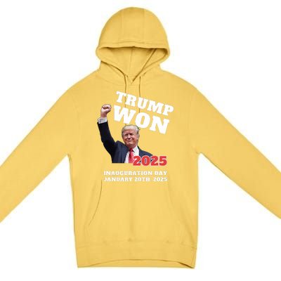 We Made History Trump 2024 Won Inauguration Day 2025 Winner Premium Pullover Hoodie