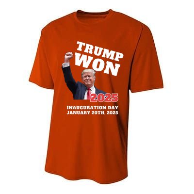 We Made History Trump 2024 Won Inauguration Day 2025 Winner Performance Sprint T-Shirt