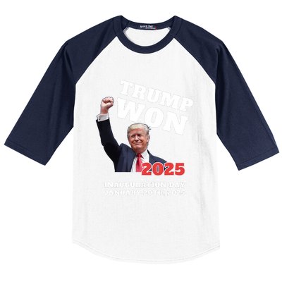 We Made History Trump 2024 Won Inauguration Day 2025 Winner Baseball Sleeve Shirt