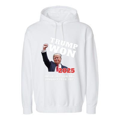 We Made History Trump 2024 Won Inauguration Day 2025 Winner Garment-Dyed Fleece Hoodie