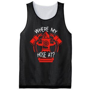 WhereS My Hose At Graphic Fire Gear Mesh Reversible Basketball Jersey Tank