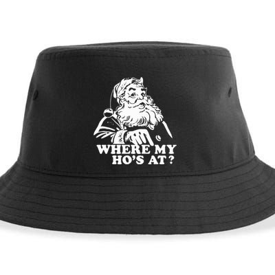 Where My HoS At Christmas Santa Sustainable Bucket Hat