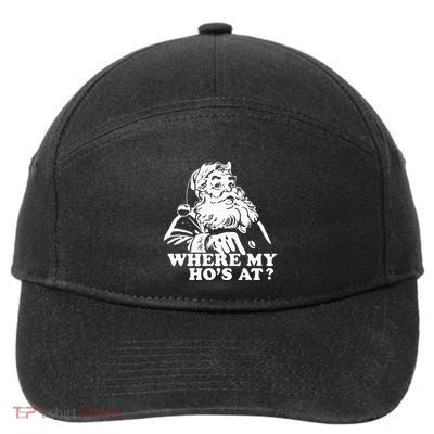 Where My HoS At Christmas Santa 7-Panel Snapback Hat