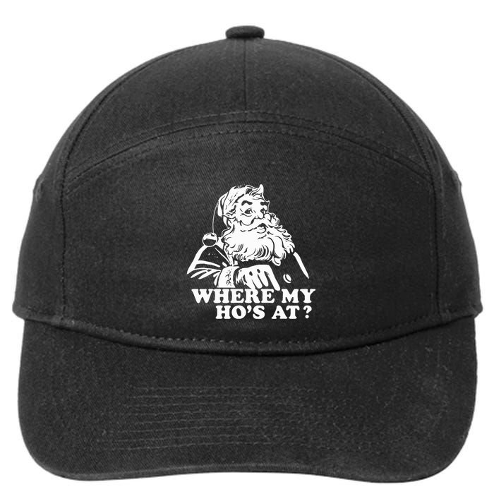 Where My HoS At Christmas Santa 7-Panel Snapback Hat