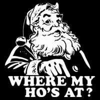 Where My HoS At Christmas Santa 7-Panel Snapback Hat