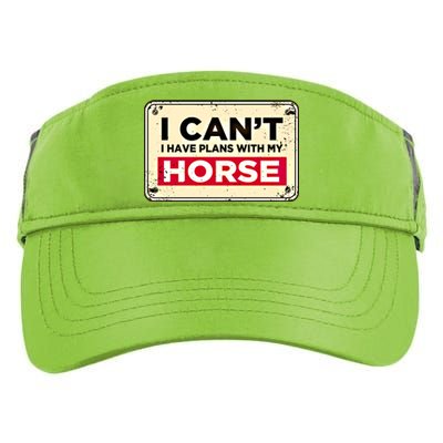 With My Horse Horse Lover Animal Lover Funny Cow Gift Adult Drive Performance Visor