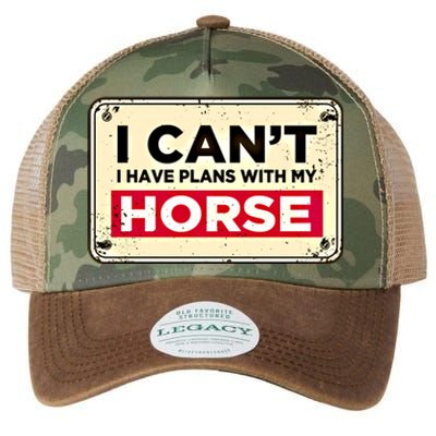 With My Horse Horse Lover Animal Lover Funny Cow Gift Legacy Tie Dye Trucker Hat