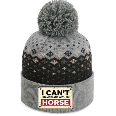 With My Horse Horse Lover Animal Lover Funny Cow Gift The Baniff Cuffed Pom Beanie