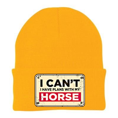 With My Horse Horse Lover Animal Lover Funny Cow Gift Knit Cap Winter Beanie