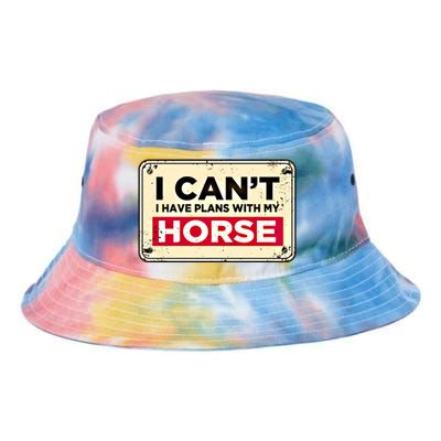 With My Horse Horse Lover Animal Lover Funny Cow Gift Tie Dye Newport Bucket Hat