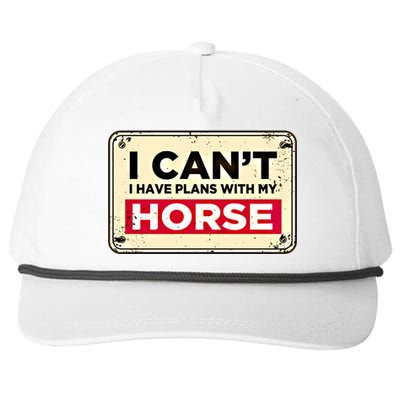 With My Horse Horse Lover Animal Lover Funny Cow Gift Snapback Five-Panel Rope Hat