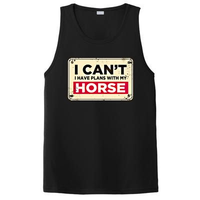 With My Horse Horse Lover Animal Lover Funny Cow Gift PosiCharge Competitor Tank