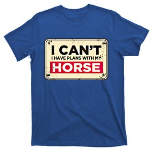 With My Horse Horse Lover Animal Lover Funny Cow Gift T-Shirt