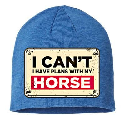 With My Horse Horse Lover Animal Lover Funny Cow Gift Sustainable Beanie