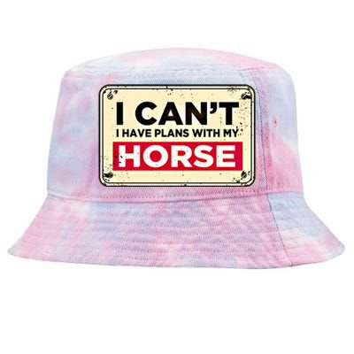 With My Horse Horse Lover Animal Lover Funny Cow Gift Tie-Dyed Bucket Hat