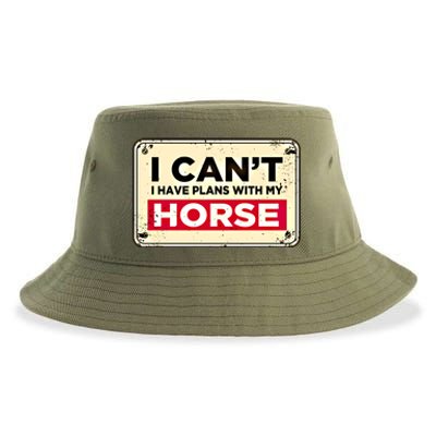 With My Horse Horse Lover Animal Lover Funny Cow Gift Sustainable Bucket Hat