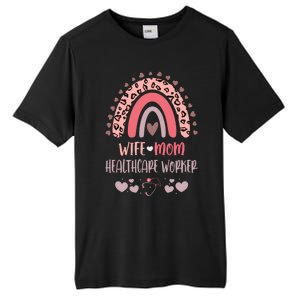 Wife Mom Healthcare Worker Strong As A Mother Nurse Mom Moth Great Gift Tall Fusion ChromaSoft Performance T-Shirt