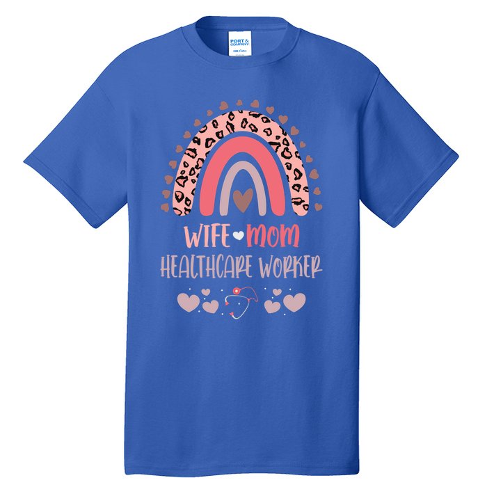 Wife Mom Healthcare Worker Strong As A Mother Nurse Mom Moth Great Gift Tall T-Shirt