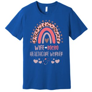 Wife Mom Healthcare Worker Strong As A Mother Nurse Mom Moth Great Gift Premium T-Shirt