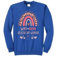 Wife Mom Healthcare Worker Strong As A Mother Nurse Mom Moth Great Gift Tall Sweatshirt