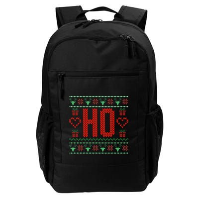 Where My Ho's At Ugly Christmas Sweater Couples Matching  Backpack