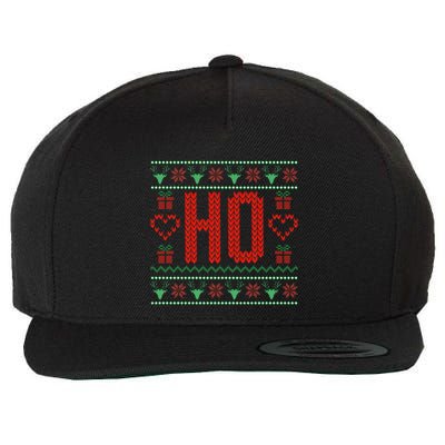 Where My Ho's At Ugly Christmas Sweater Couples Matching  Wool Snapback Cap