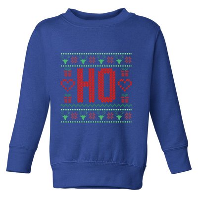 Where My Ho's At Ugly Christmas Sweater Couples Matching  Toddler Sweatshirt