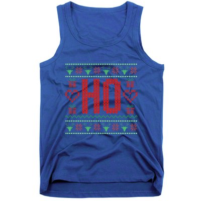 Where My Ho's At Ugly Christmas Sweater Couples Matching  Tank Top