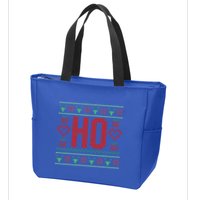 Where My Ho's At Ugly Christmas Sweater Couples Matching  Zip Tote Bag