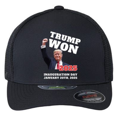 We Made History Trump 2024 Won 2025 Inauguration Day Winner Flexfit Unipanel Trucker Cap