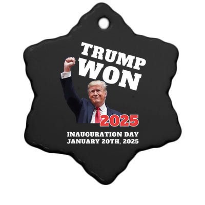 We Made History Trump 2024 Won 2025 Inauguration Day Winner Ceramic Star Ornament