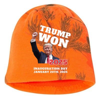 We Made History Trump 2024 Won 2025 Inauguration Day Winner Kati - Camo Knit Beanie